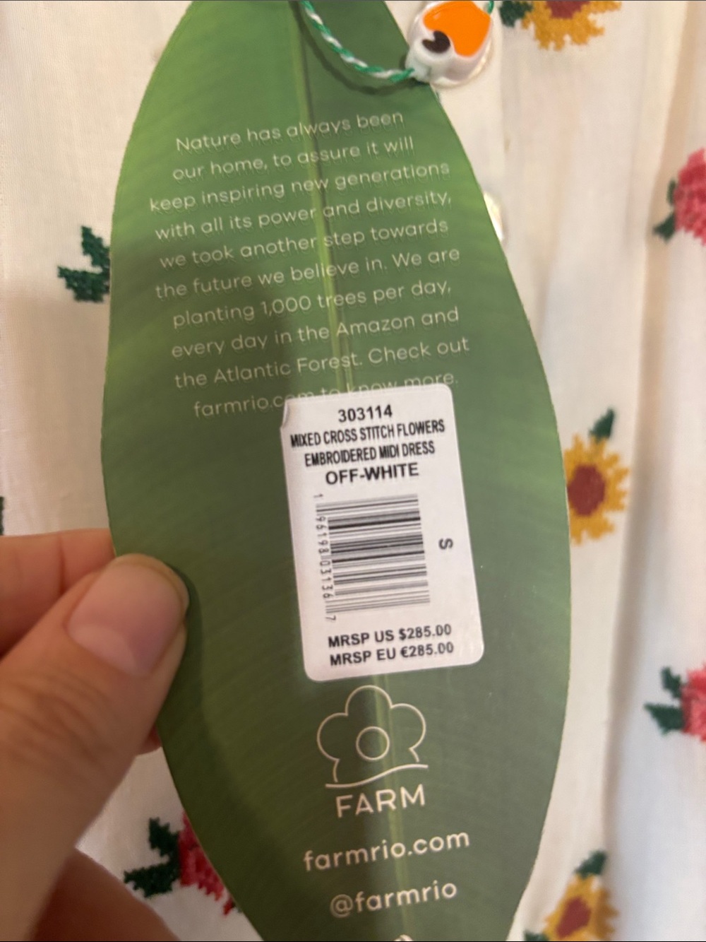 FARM Rio Cream Maxi Dress with Yellow Sunflower & Pink Rose Print - Picture 4 of 7